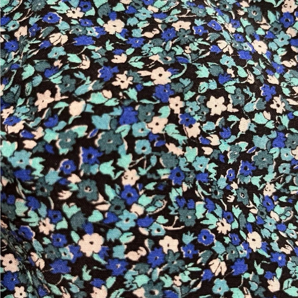 Zara Blue & White Floral Ruched Bodycon Dress Mini Length Long Sleeve Medium - Picture 12 of 12